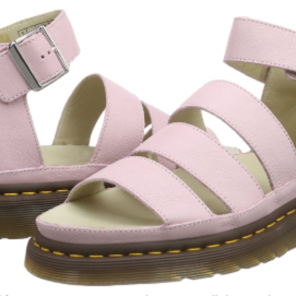 pink doc marten sandals